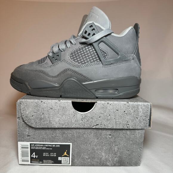Nike Air Jordan 4 Retro SE GS Wet Cement Men's Shoes - Size 4